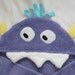 Reserved for mandablum - Purple Monster Hooded Towel