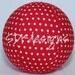Balloon Ball - RED with small white polka dots fabric - great kids TOY as seen with Michelle Obama for Parenting.com