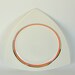 4 Atomic Art Deco Dinner Plates: Salem Tricorne Shape in Creamsicle w/ Platinum, More Available