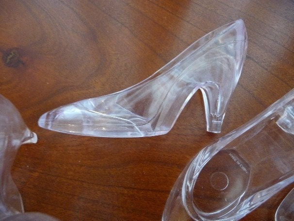 Two Clear Plastic High Heel Dress Shoes Good for Crafts