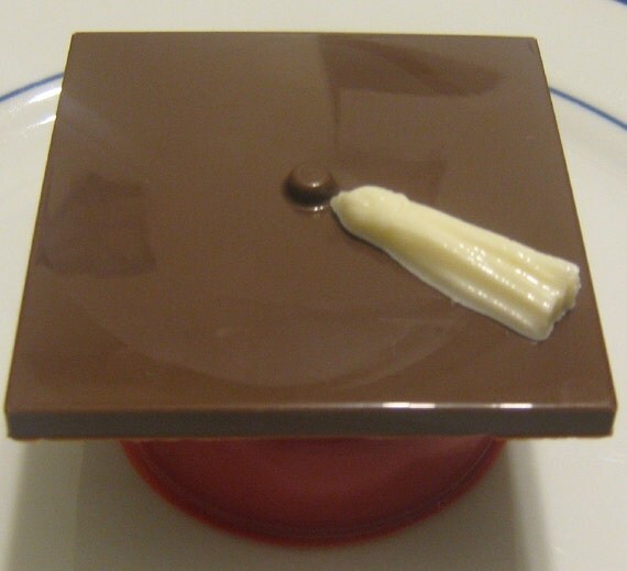 Solid chocolate completely customizable graduation hat