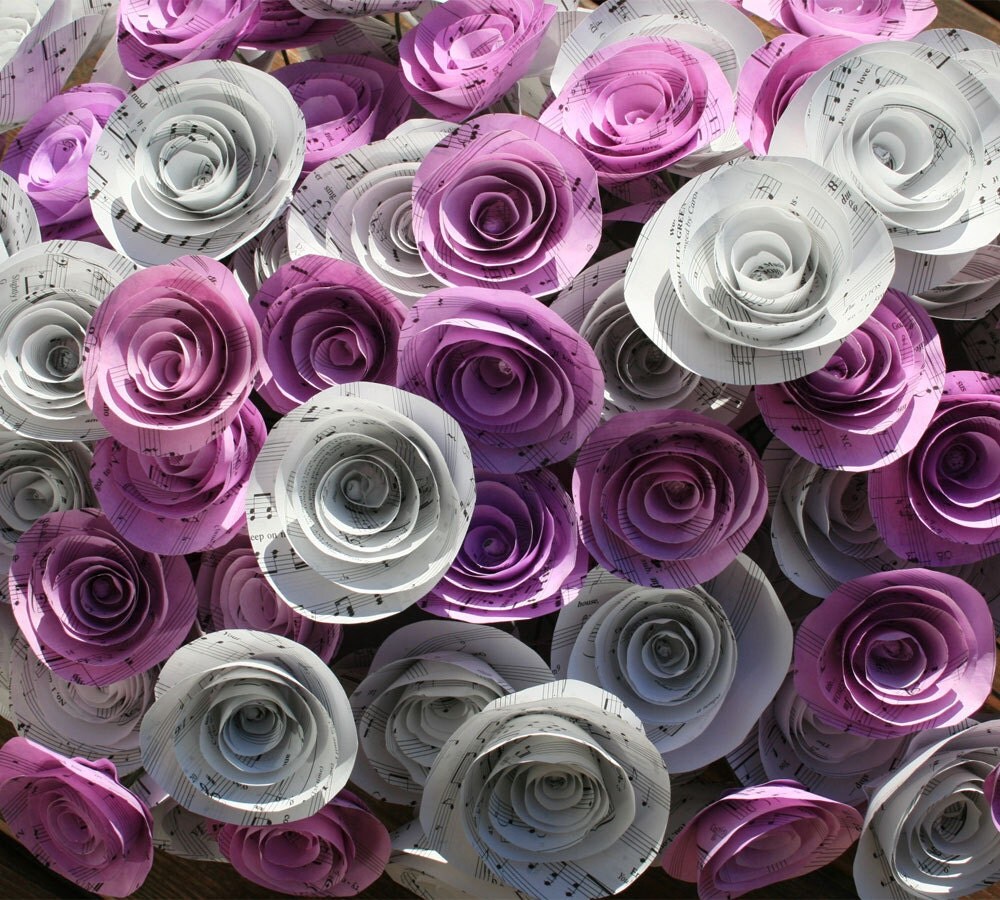 Wedding centerpiece Paper flowers 100 Flowers