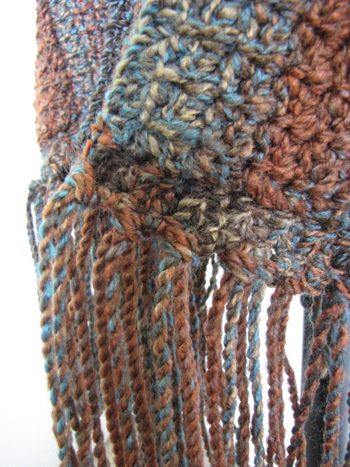 PDF Crochet Pattern Indian Summer Ruana Wrap Shawl