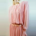 80s Dress Vintage 1980s Wayne Clark Canadian Designer Pink Chiffon Size M / L
