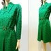 60s Dress 1960s Vintage Mod Kelly Green Brocade Dress Size Small