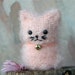 Plush Pink Kitty Kids Toy Felt Wool Stuffed Animal Pink Lemonaid Waldorf Kitten ... (woolcrazy)