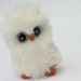Plush Baby Owl eco friendly toy snow white faux fur friend (woolcrazy)