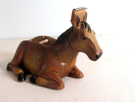 vintage horse tape dispenser