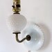 Hobnail milk glass vintage wall sconce lamp white