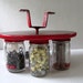 Vintage Industrial Organizer Spinning Jar Shelf