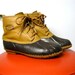 Vintage leather and rubber ankle duck boots