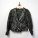 vintage 80s black leather fringe motorcycle jacket