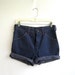 vintage high waisted dark blue Big Yanks women's shorts MEDIUM
