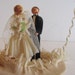 Vintage Antique Wedding Cake Topper Bride and Groom