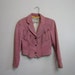 vintage 70s pink suede leather fringed biker jacket