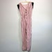 vintage 80s pink and black striped jumpsuit S/M