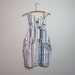 vintage blue and white bib overall jean dress