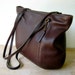 vintage supple brown COACH large shoulder baggy purse