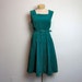 vintage green corduroy house day dress