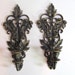 Vintage Pair of Burwood Candle Sconces with leaves and grapes Wall Hangings