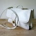 vintage 70s COACH white leather doubled sided purse