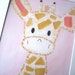 Nursery Art Print, Kids Wall Art, Nursery Decor, Harry the Giraffe, Baby Pink Decor