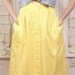 Daffy Hopscotch Button Front Yellow Skirt S