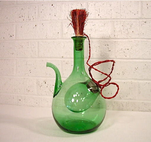 Vintage Hand Blown Wine Decanter By Bluebell On Etsy