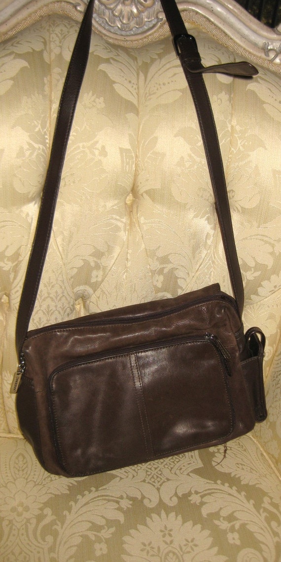 Giani Bernini Vintage Handbag Leather Brown INTERNATIONAL