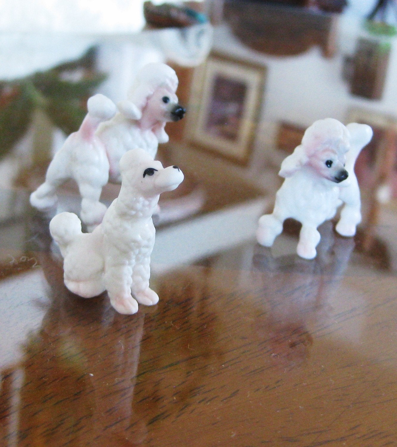 vintage porcelain poodles