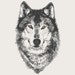 Wolf Shirt, Organic Cream short sleeve, woodland design, werewolf wolves head, infant to youth sizes