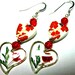 Lampwork Earrings, Glass Earrings, Lucite Hearts, Swarovski Crystals, Lampwork Beads, Sterling Silver Earwires, Heart Earrings