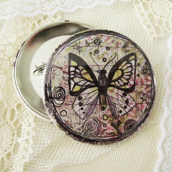 Badge Butterfly by MinaSmoke on Etsy