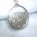 Locket - Glass - Double Sided - Sterling Silver - Shards - Slivers - Filled - Movement - Necklace - Shake Collection