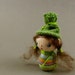 OOAK Art Doll Hand Sculpted - Little Toque Girl Miniature