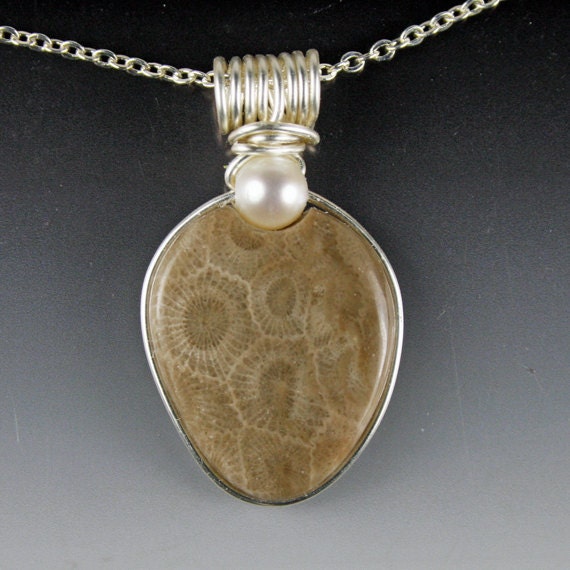 Petoskey Stone Pendant Petoskey Stone Jewelry Fresh Water