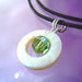 PEACE - Peaceful Chryssolite and Mother of Pearl Necklace