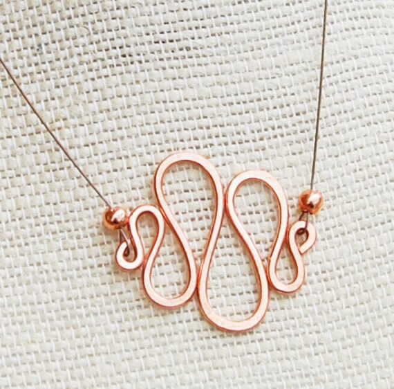 Copper Necklace. Minimalist. Copper. by Karismabykarajewelry