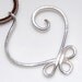 Celtic Heart Necklace, Sterling Silver, Leather, Wire Jewelry