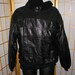 Reserved Vintage New Wave punk 80s Black leather and suede jacket sweatshirt mens Size small 38