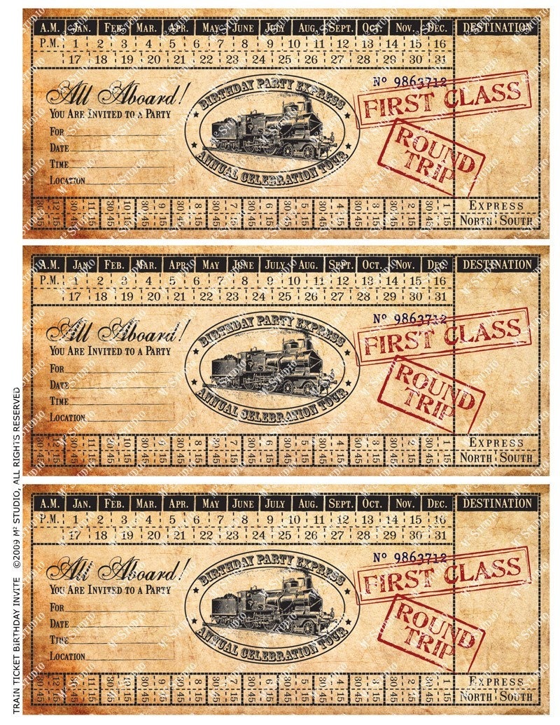 Vintage Train Ticket 2