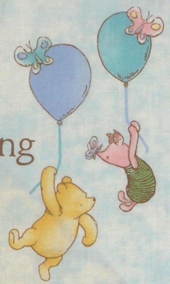 CLASSIC WINNIE THE POOH AND PIGLET FABRIC PANEL FOR WALL