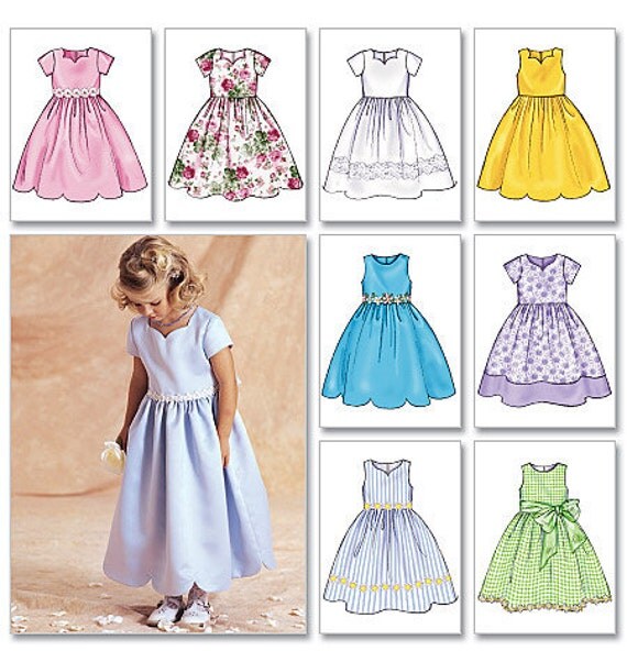 FANCY DRESS PATTERN / Vogue Flower Girl / First Communion Dress ...