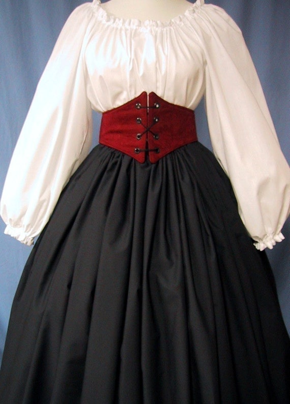 Long Black Skirt Renaissance Faire Costume by stitchintimedesigns