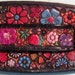 IPod Nano Made in GA USA Leather Watch Band or Wrist Band Cuff with Flower Garden Design and Black Border Custom Sized