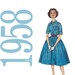 50s Monogram Dress Vintage Pattern - B 32 - Simplicity 2627
