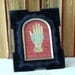 An Old Fashioned Love - Mother's Day - Heart in Hand Papercutting Love Token in Antique Velvet Frame - Wedding Engagement Anniversary