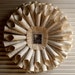 VINTAGE IVORY FRENCH TEXT PAPER WREATH SCULPTURE cssteam MTO