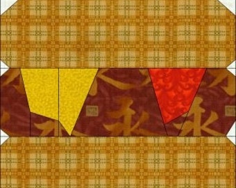 Hotdog Paper Piece Quilt Block-PDF Pattern by MadCreekDesigns