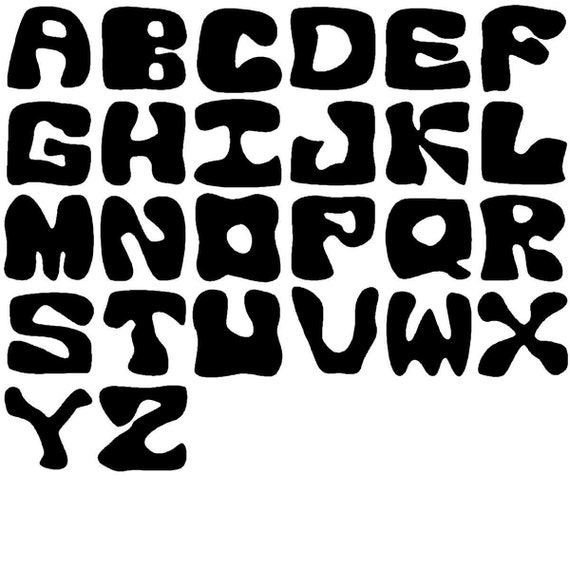 Alphabet Applique-Goofy Uppercase-PDF Pattern by